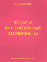 Hỏi đáp về quy chế dân chủ tại phường, xã