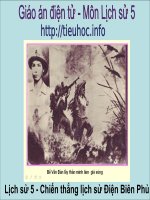 LỊCH SỬ LỚP 5 - CHIẾN THẮNG LỊCH SỬ ĐIỆN BIÊN PHỦ