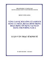 NÂNG CAO SỰ HÀI LÒNG CỦA KHÁCH HÀNG CÁ NHÂN, HỘ GIA ĐÌNH TRONG HOẠT ĐỘNG TÍN DỤNG TẠI NGÂN HÀNG TMCP ĐÔNG NAM Á.PDF