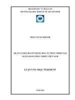 QUẢN LÝ RỦI RO TÍN DỤNG ĐẦU TƯ PHÁT TRIỂN TẠI NGÂN PHÁT TRIỂN VIỆT NAM.PDF