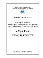 GIẢI PHÁP MỞ RỘNG THANH TOÁN KHÔNG DÙNG TIỀN MẶT TẠI NGÂN HÀNG TMCP Á CHÂU - CN TÂY NINH.PDF