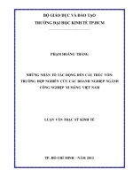 NHỮNG NHÂN TỐ TÁC ĐỘNG ĐẾN CẤU TRÚC VỐN TRƯỜNG HỢP NGHIÊN CỨU CÁC DOANH NGHIỆP NGÀNH CÔNG NGHIỆP XI MĂNG VIỆT NAM.PDF
