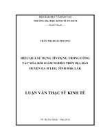 HIỆU QUẢ SỬ DỤNG TÍN DỤNG TRONG CÔNG TÁC XÓA ĐÓI GIẢM NGHÈO TRÊN ĐỊA BÀN HUYỆN EA H'LEO, TỈNH ĐĂKLĂK.PDF