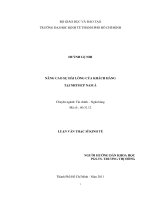 Nâng cao sự hài lòng của khách hàng tại Ngân hàng thương mại cổ phần Nam Á