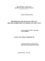 MÔ HÌNH DỰ BÁO PHÁ SẢN CHO CÁC DOANH NGHIỆP PHI TÀI CHÍNH TẠI VIỆT NAM.PDF