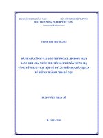 Đánh giá công tác bồi thường giải phóng mặt bằng khi nhà nước thu hồi đất để xây dựng hạ tầng kỹ thuật tại một số dự án trên địa bàn quận Hà Đông, thành phố Hà Nội