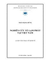 Nghiên cứu về lạm phát tại Việt Nam