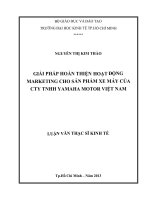 GIẢI PHÁP HOÀN THIỆN HOẠT ĐỘNG MARKETING CHO SẢN PHẨM XE MÁY CỦA CÔNG TY YAMAHA MOTOR VIỆT NAM.PDF