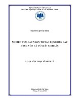 GHIÊN CỨU CÁC NHÂN TỐ TÁC ĐỘNG ĐẾN CẤU TRÚC VỐN, TỶ SUẤT SINH LỜI.PDF