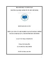 Tiếp cận vốn của hộ nghèo tại Ngân hàng Chính sách Xã hội quận 6, thành phố Hồ Chí Minh