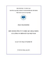 ĐIỀU HÀNH CÔNG TY VÀ HIỆU QUẢ HOẠT ĐỘNG CỦA CÔNG TY NIÊM YẾT TẠI VIỆT NAM.PDF