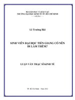 SINH VIÊN ĐẠI HỌC TIỀN GIANG CÓ NÊN ĐI LÀM THÊM