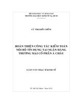 HOÀN THIỆN CÔNG TÁC KIỂM TOÁN NỘI BỘ TÍN DỤNG TẠI NGÂN HÀNG THƯƠNG MẠI CỔ PHẦN Á CHÂU.PDF