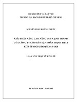 Giải pháp nâng cao năng lực cạnh tranh của công ty cổ phần tập đoàn Thịnh Phát Kon Tum giai đọan 2013 - 2020