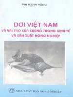 Dơi Việt Nam và vai trò của chúng trong kinh tế và sản xuất nông nghiệp