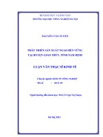 Phát triển sản xuất ngao bền vững tại huyện Giao Thuỷ, tỉnh Nam Định