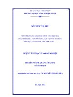 Thực trạng và giải pháp nâng cao hiệu quả hoạt động của văn phòng đăng ký quyền sử dụng đất thị xã Gia Nghĩa tỉnh Đăk Nông