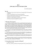 Bài giảng kế toán quản trị