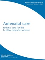Antenatal Care - Routine care for the healthy pregnant woman