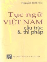 Tục ngữ Việt Nam cấu trúc và thi pháp