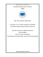 TÁC ĐỘNG CỦA CÁC NHÂN TỐ KINH TẾ VĨ MÔ ĐẾN GIÁ CHỨNG KHOÁN BẰNG CHỨNG Ở VIỆT NAM.PDF