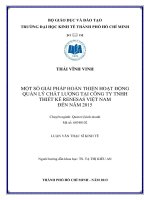MỘT SỐ GIẢI PHÁP HOÀN THIỆN HOẠT ĐỘNG QUẢN LÝ CHẤT LƯỢNG TẠI CÔNG TY TNHH THIẾT KẾ RENESAS VIỆT NAM ĐẾN NĂM 2015.PDF
