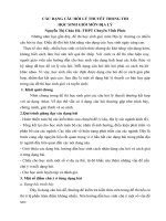 CÁC DẠNG CÂU HỎI LÝ THUYẾT TRONG THI HỌC SINH GIỎI MÔN ĐỊA LÝ