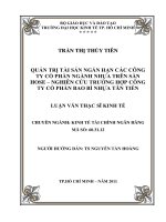 Quản trị tài sản ngắn hạn các công ty cổ phần ngành nhựa trên sàn Hose  Nghiên cứu trường hợp công ty cổ phần bao bì nhựa Tân Tiến