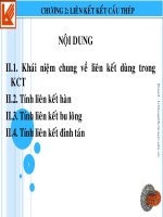 bài giảng kết cấu thép   chương 2  liên kết kết cấu thép