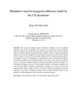 Metaphors used in inaugural addresses made by the US presidents