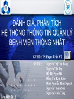 Hệ thống thông tin y tế tại Bệnh Viện Thống Nhất
