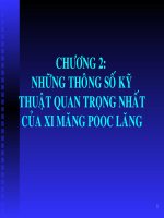 công nghệ sản xuất xi măng chương 2   những thông số kỹ thuật quan trọng nhất của xi măng poocăng