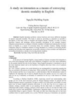 A study on intonation as a means of conveying deontic modality in English