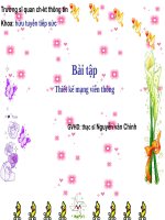 bài tập thiết kế mạng viễn thông