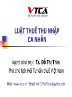 Bài giảng Luật thuế thu nhập cá nhân