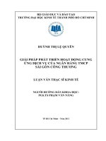 Giải pháp phát triển hoạt động cung ứng dịch vụ của Ngân hàng thương mại cổ phần Sài Gòn Công Thương