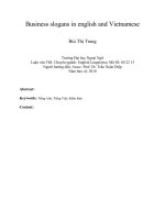 Business slogans in english and Vietnamese