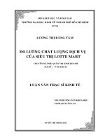 Đo lường chất lượng dịch vụ của siêu thị Lotte Mart