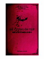 Cơ sở tự nhiên xã hội II Đề cương ôn tập