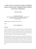 A study of how to motivate second-year English majors at the Faculty of English, Hanoi National University of Education