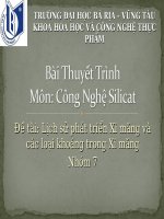bào thuyết trình công nghệ silicat đề tài  lịch sử phát triển xi măng và các loại khoáng trong xi măng