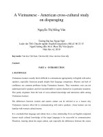 A Vietnamese - American cross-cultural study on disparaging