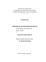 Thẩm định dự án hầm đường bộ đèo cả