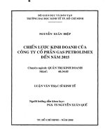 CHIẾN LƯỢC KINH DOANH CỦA CÔNG TY CỔ PHẦN GAS PETROLIMEX ĐẾN NĂM 2015