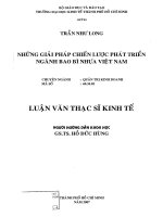 Các giải pháp chiến lược phát triển ngành bao bì nhựa Việt Nam