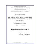 Nguyên nhân của tình trạng chạy đua lãi suất trong hệ thống ngân hàng thương mại và giải pháp chính sách