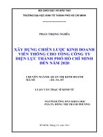 Xây dựng chiến lược kinh doanh viễn thông cho tổng công ty điện lực thành phố Hồ Chí Minh đến năm 2020