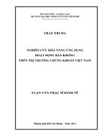 Nghiên cứu khả năng ứng dụng hoạt động bán khống trên thị trường chứng khoán Việt Nam