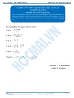 Khoảng đồng biến nghịch biến của hàm số - Tài liệu Toán 12 - Phần 2