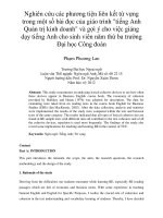 A study on lexical cohesive devices from some reading texts of the course book English for Business Study and pedagogical implications for teaching English for third year students at Trade Union University